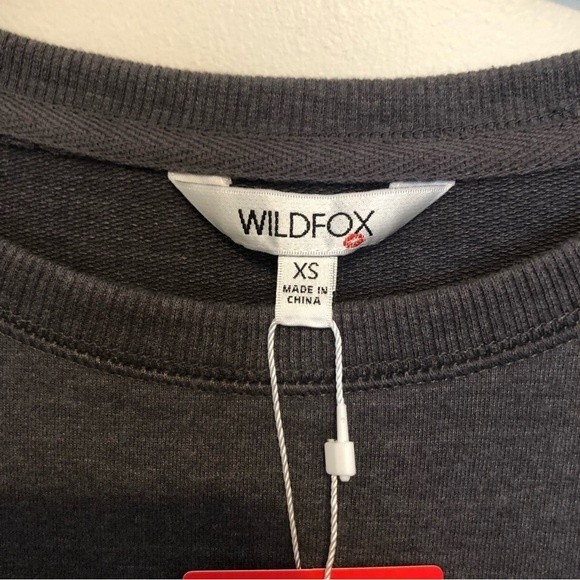 Wildfox Statement Sweatshirt Gray Distressed Easy Does It - Picture 2 of 5